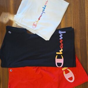 Champion Kids' Red and Black Logo T-Shirts